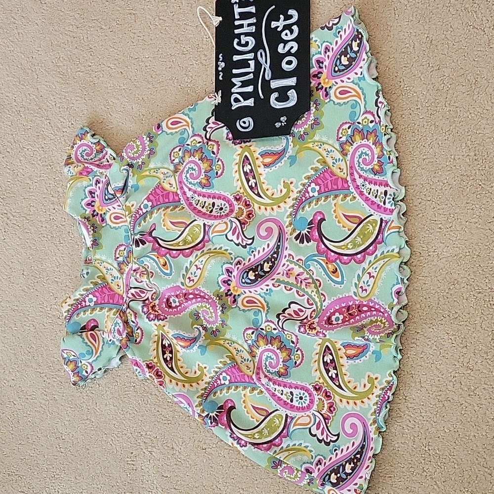 Vera Bradley Baby Dress 6-9 mo Tutti Frutti Print Seafoam Green Pink Paisley